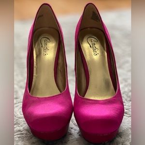 NEW Candies size 7.5 fuchsia pink sparkly heels 👠